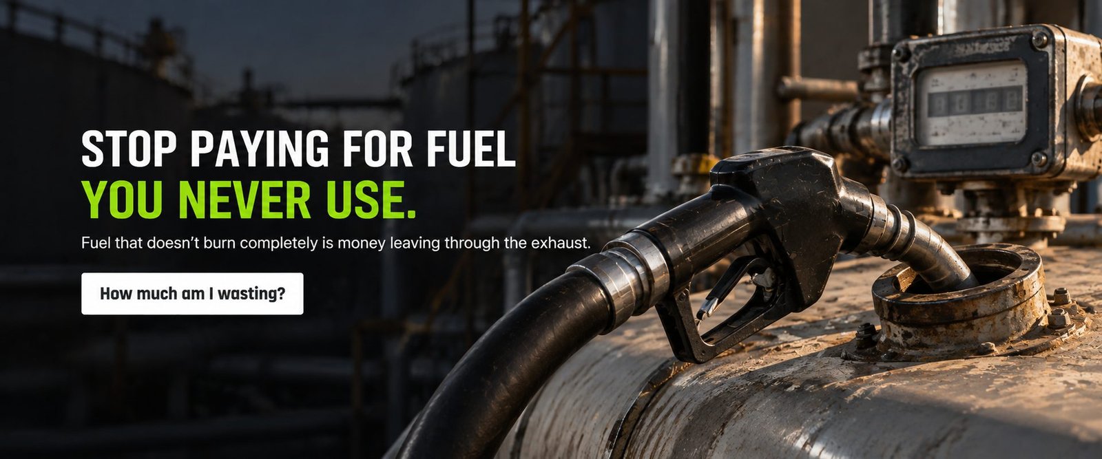 Stop paying for fuel you never use. Fuel that doesn't burn completely is money leaving through the exhaust.