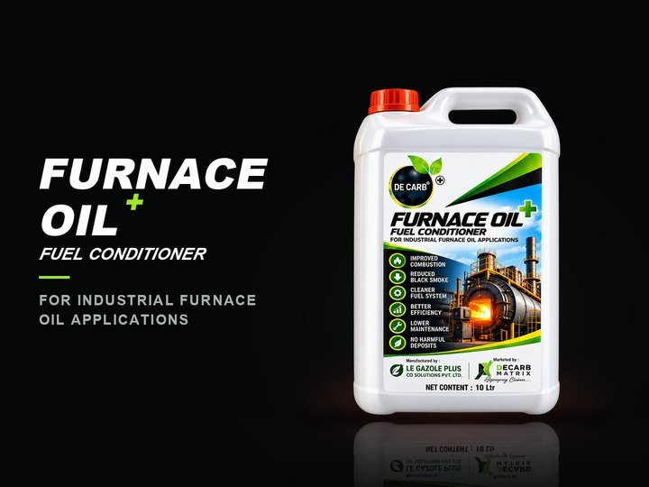 DeCarb Furnace Oil Plus fuel conditioner, available in 5 L · 10 L · 20 L packs