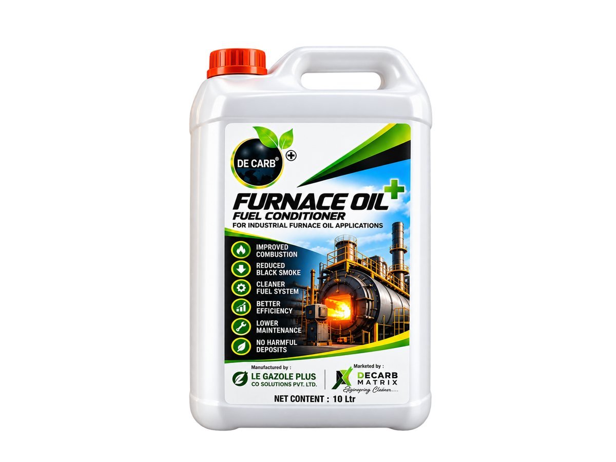 DeCarb Furnace Oil Plus single pack, label view