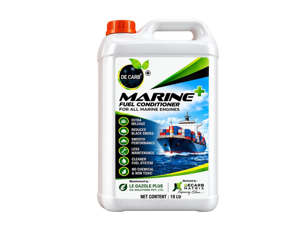 DeCarb Marine Plus single pack, label view